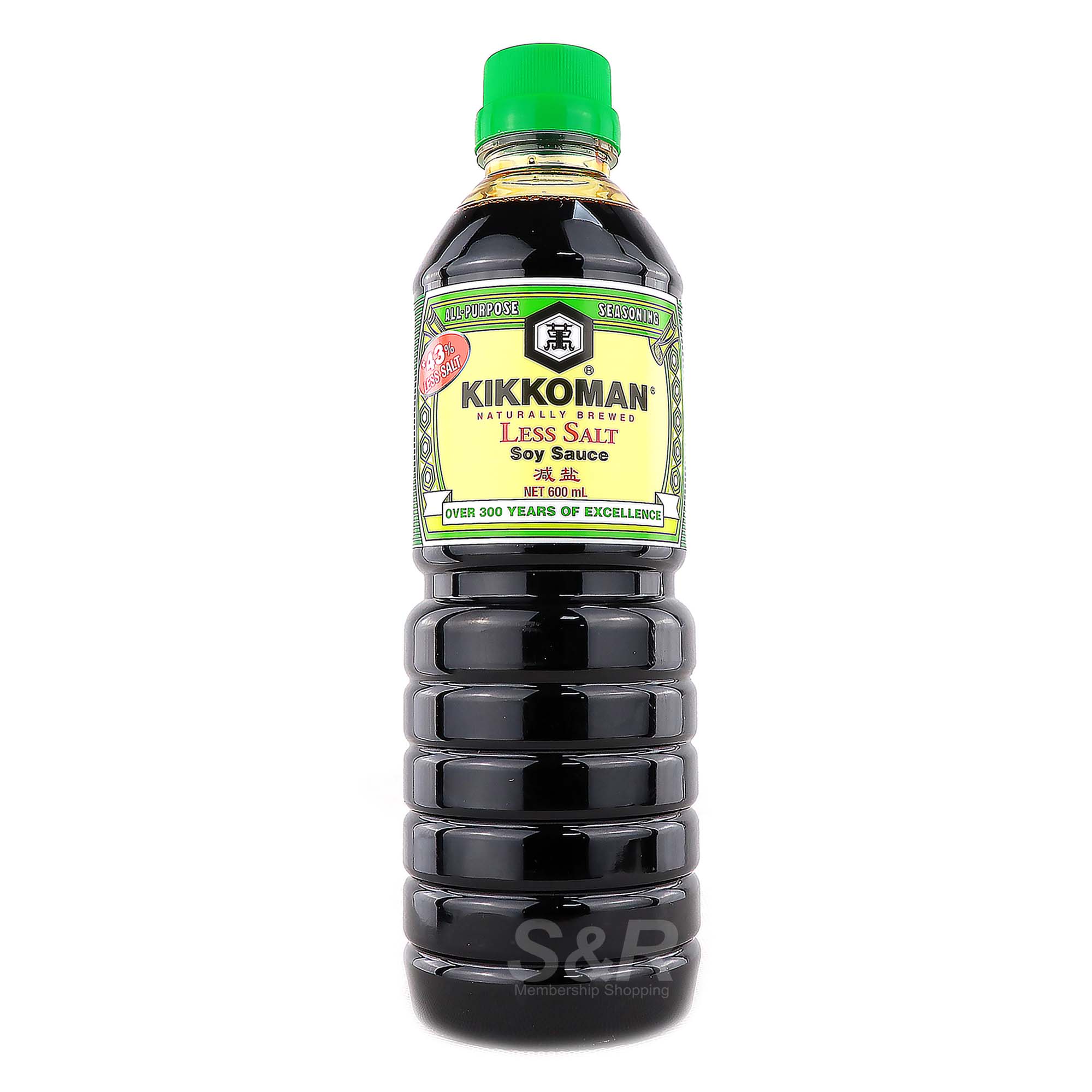 Kikkoman Naturally Brewed Less Salt Soy Sauce 600mL